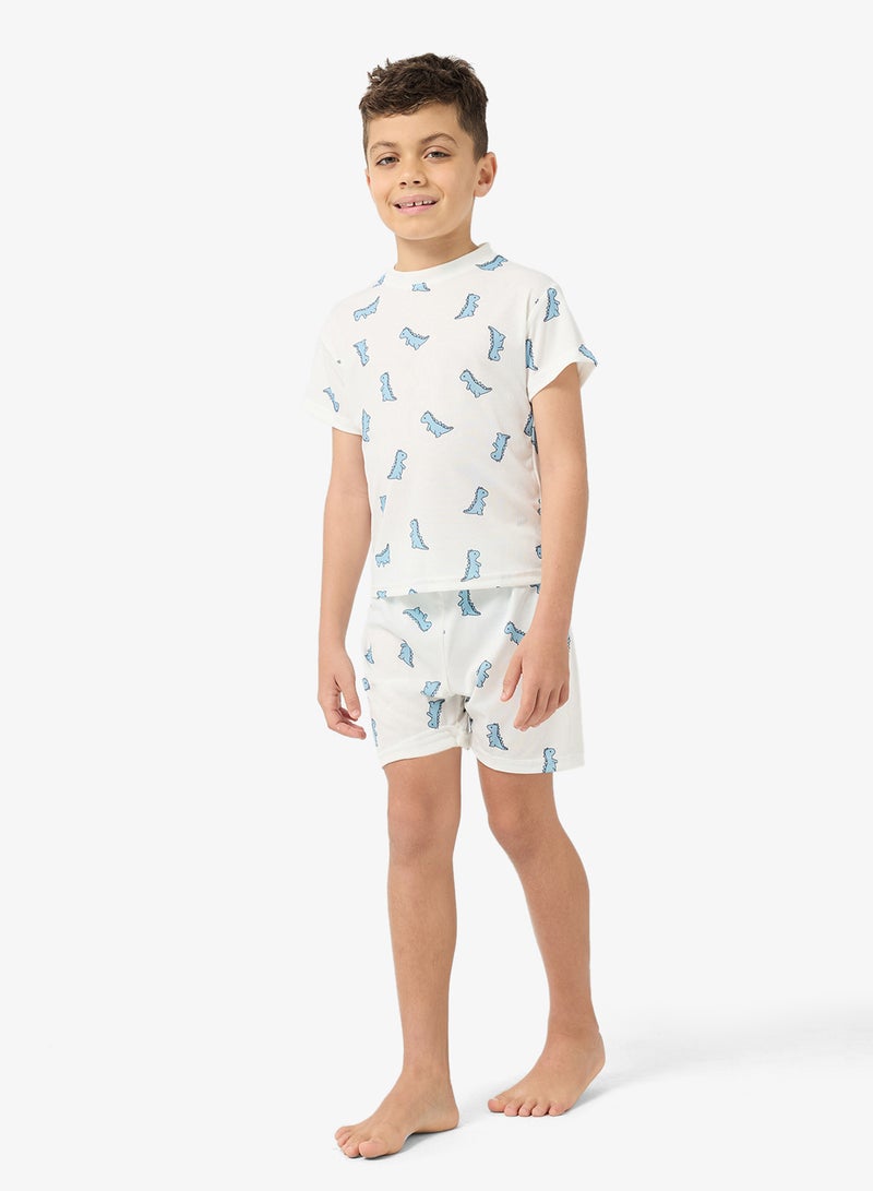 Pinata Dinasour Print Short Pyjamas - Image 1